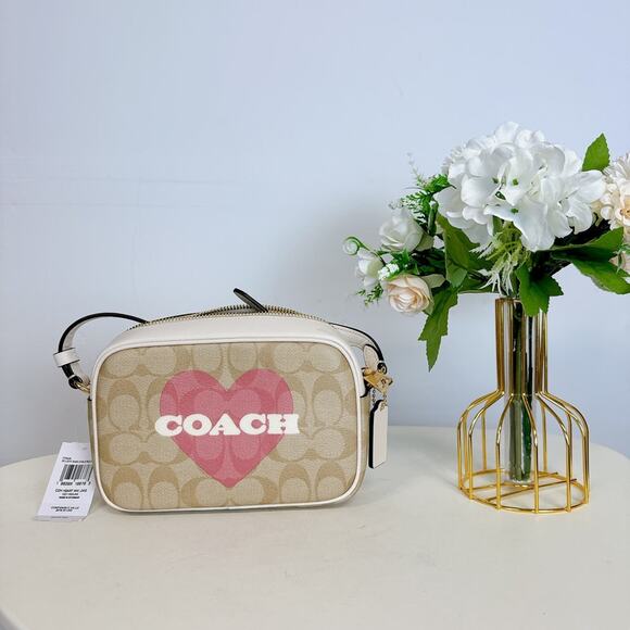 Coach CO939 Mini Jamie Camera Bag In Signature Canvas IN Light Khaki Chalk Multi - Picture 2 of 7